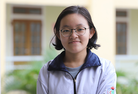 Ngô Thị Ngọc Mai gây ấn tượng với người đối diện bởi nụ cười duyên. Ảnh: Đức Hùng