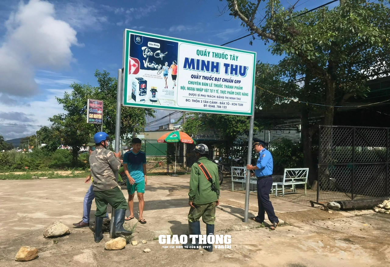 Tái diễn lấn chiếm hành lang an toàn đường bộ ở Gia Lai, Kon Tum và Quảng Nam - Ảnh 4.