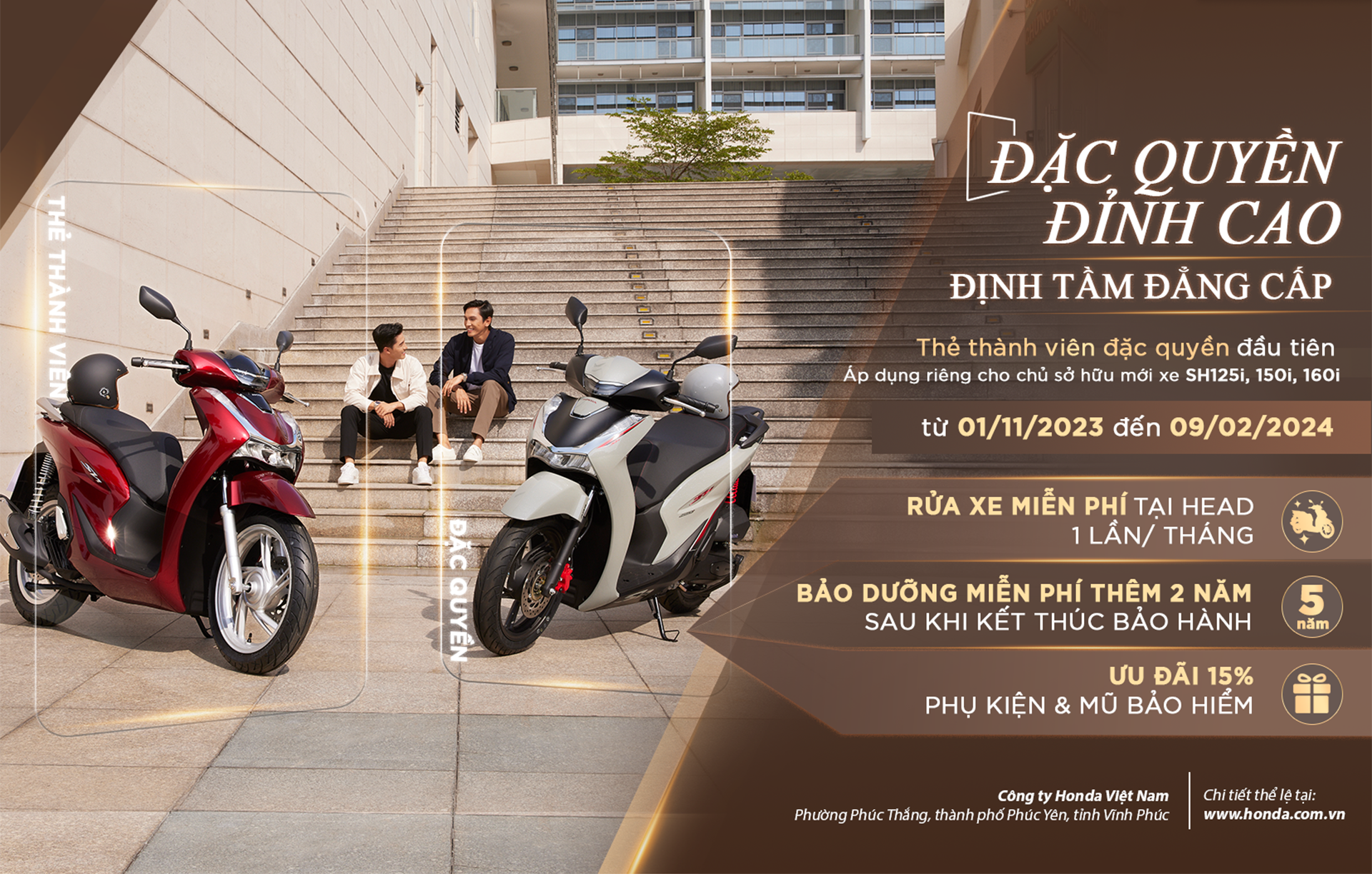 Nội dung chương trình khuyến mại dành cho khách hàng mua mẫu xe tay ga cao cấp Honda SH.