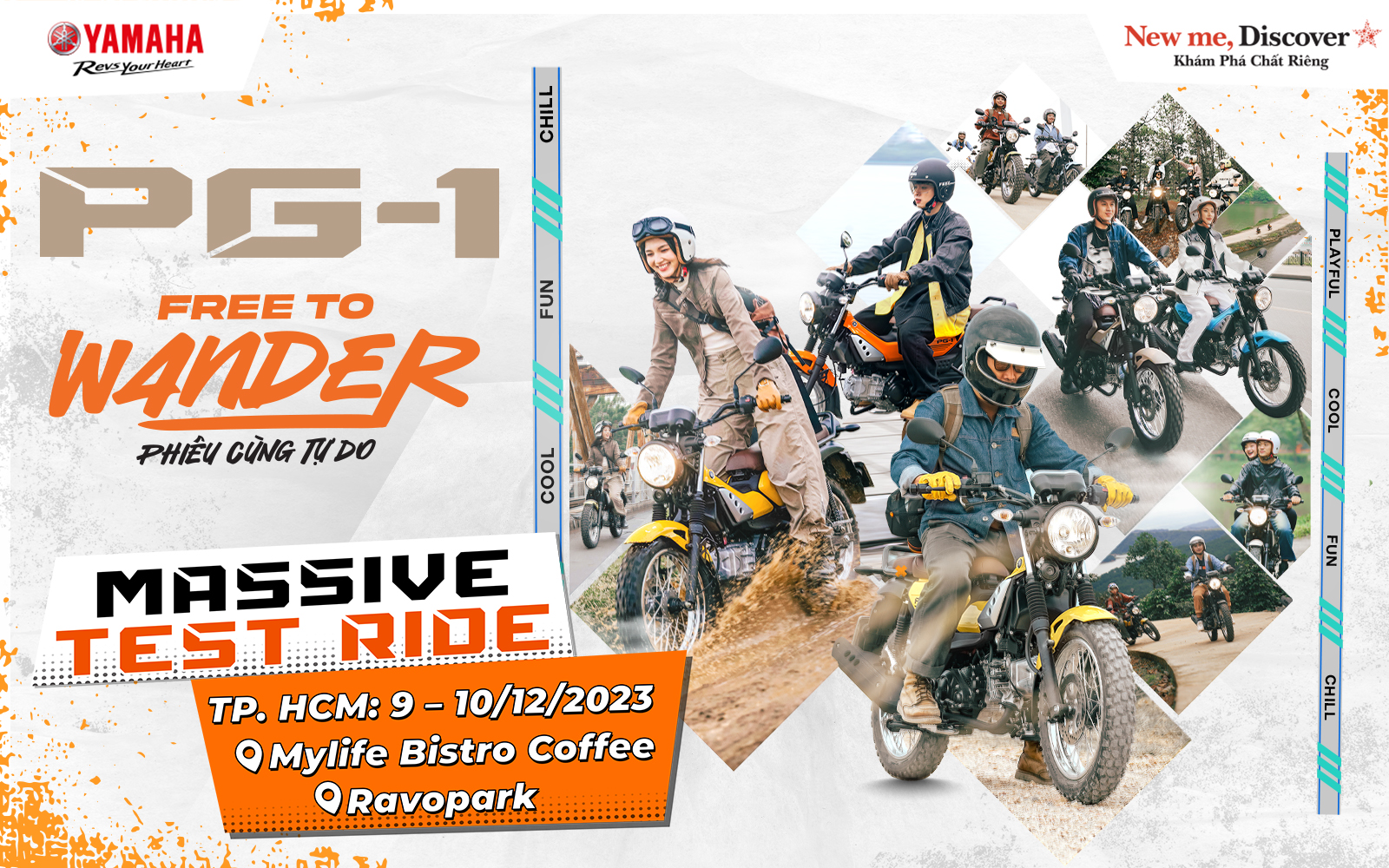 Các tín đồ Wanderlust tham gia Chương trình Test Ride Yamaha PG-1.