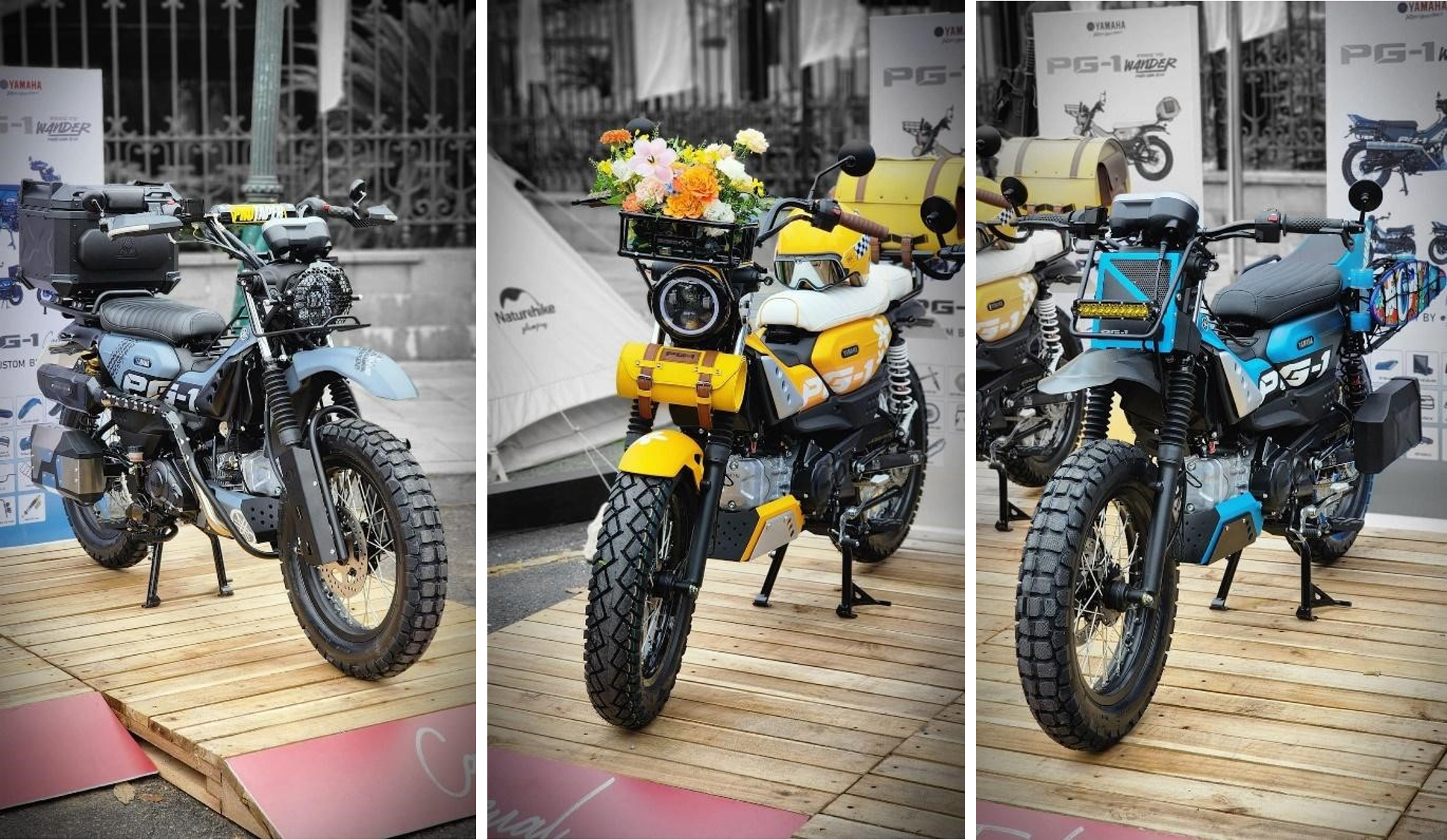 Yamaha PG-1 phiên bản độ được trưng bày tại sự kiện.