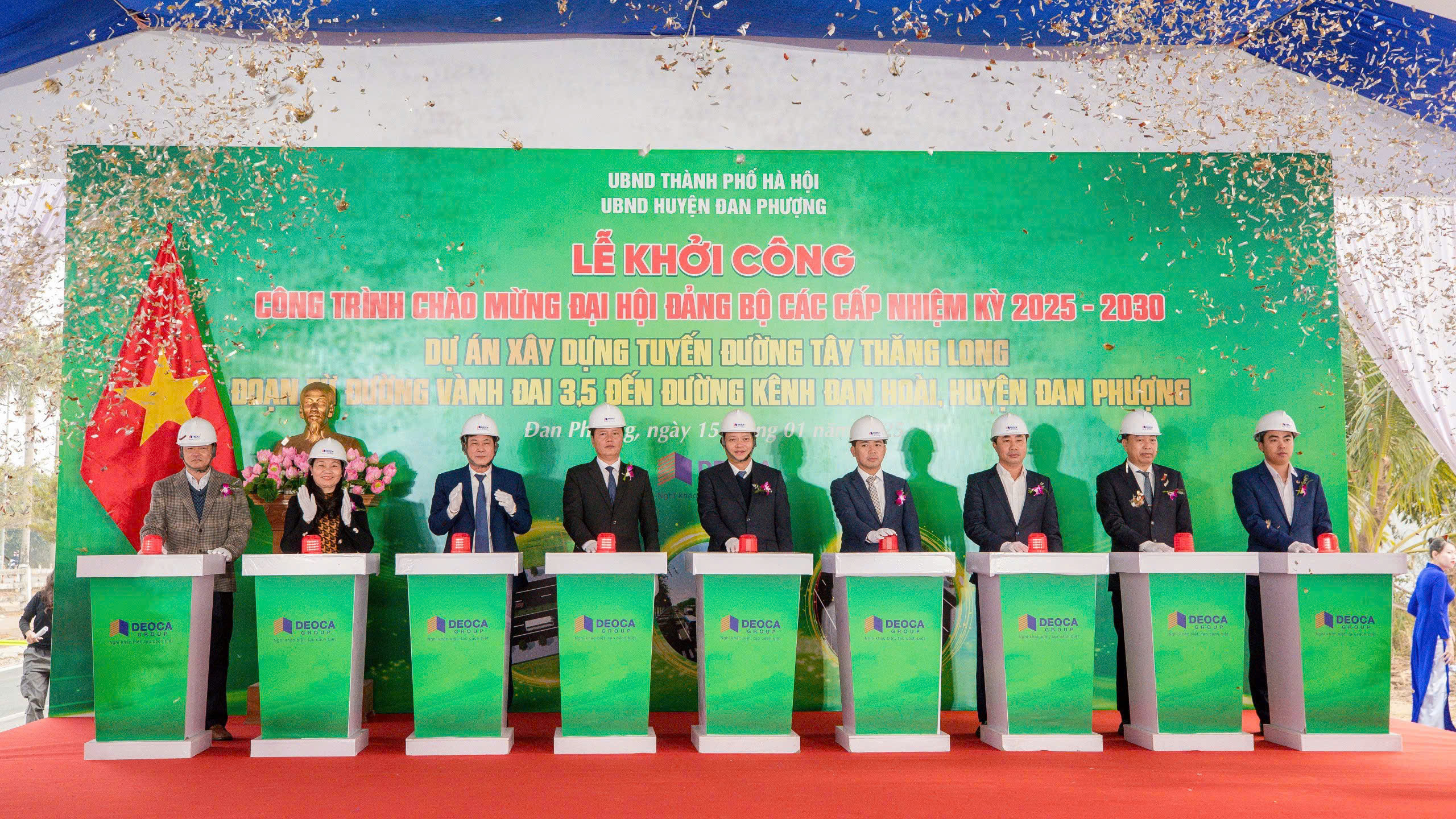 Khởi công tuyến đường gần 1.300 tỷ đồng ở Hà Nội do Đèo Cả thi công - Ảnh 1.