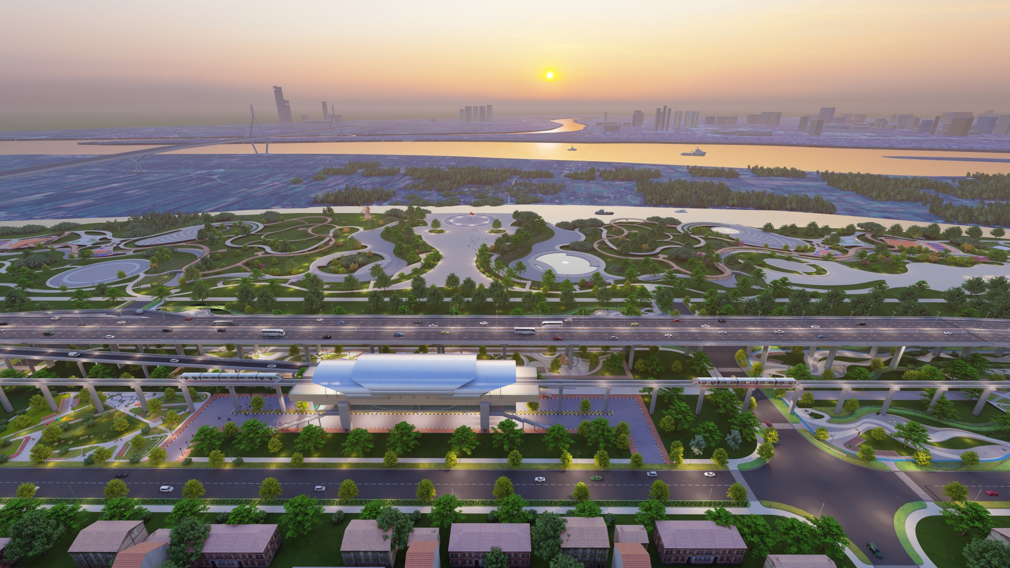 Phấn đấu khởi công dự án Trục đại lộ cảnh quan sông Hồng ngày 19/12 - Ảnh 1.