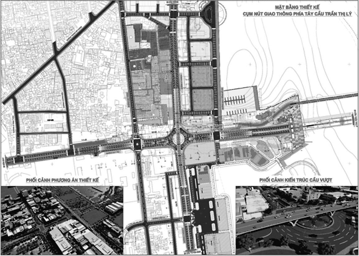 phôi cảnh nút giao cầu Trần Thị Lý 2
