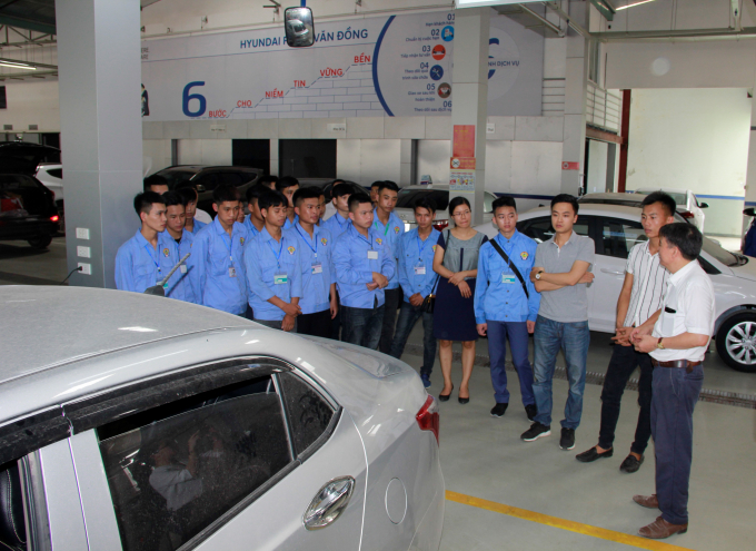 Tham quan học tập tại Gara hyundai Phạm Văn Đồng