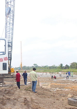 Công trường thi công dự án cao tốc Mỹ Thuận - Cần Thơ