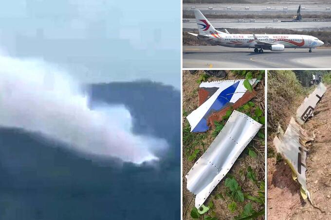 Mảnh vỡ máy bay tại hiện trường