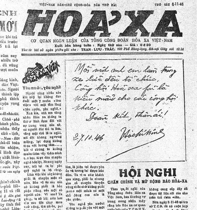 Báo “Hỏa xa” số 26, ngày 08/11/1946