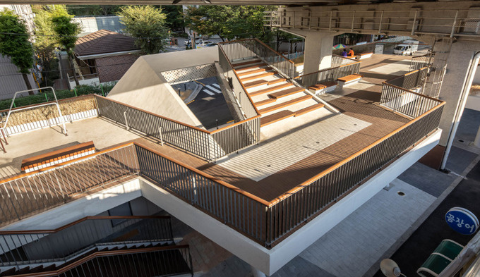 Không gian dưới gầm cầu vượt ở quận Dongdaemun