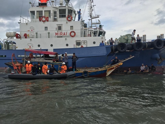 Xà lan bị chìm trên luồng Cái Mép–Thị Vải, 1 thuyề