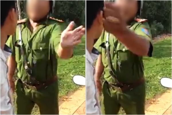 Tranh cãi với cảnh sát vì lỗi giao thông, nam than