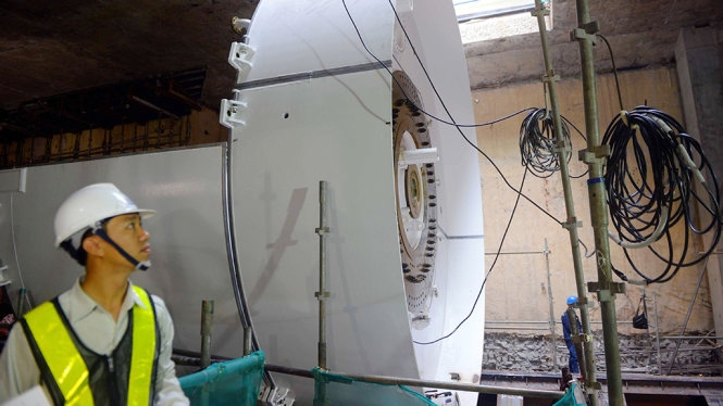 Robot TBM đào đường hầm 'khủng' cho tuyến