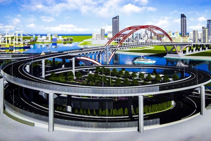 Hoàn thành 40% hạng mục cọc khoan nhồi cầu Hoàng V