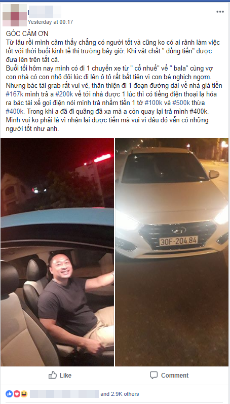 Trả nhầm tiền, hành khách nhận được mo