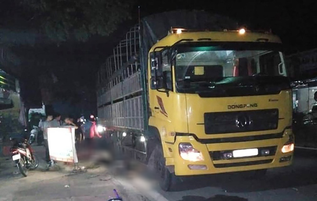 Xe máy kẹp 3 đâm vào xe tải bên đường, 2 chú cháu 