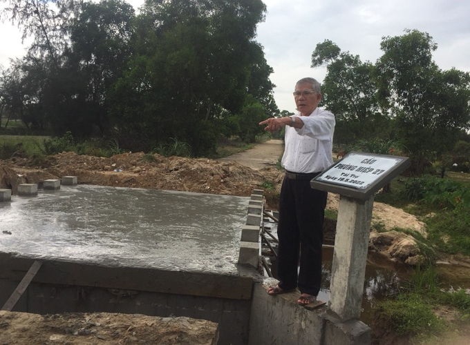 Cây cầu 'Phùng Hiệp 27' được ông Phùng xây dựng tại thôn Ngọc Mỹ, xã Tam Phú, TP. Tam kỳ.