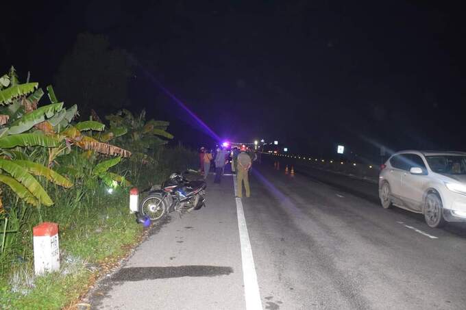 Hiện trường nơi xảy ra vụ tai nạn. 