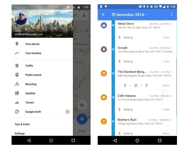 Ra Maps Menu Google Maps ra mắt tính năng 'tìm về ký ức'