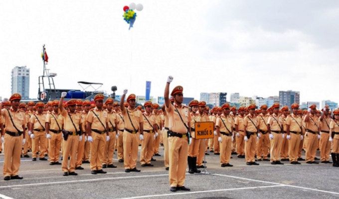 Lực lượng CSGT Đà Nẵng tuyên thệ đảm bảo tuyệt đối ATGT phục vụ APEC